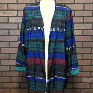 Leslie Belle Vintage Open Front Blazer Jacket Size 12